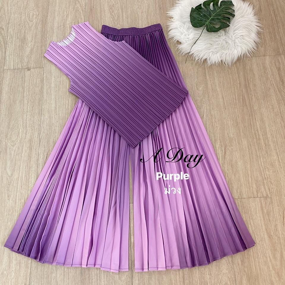 เซตเสื้อ+กางเกง งานเรียบหรูดูดี ดูแพง สไตล์ Poem งานอัดพลีทอย่างดีผ้ายับยาก ไม่ต้องรีดเลยคะ ไล่เฉดสี ทำให้ใส่แล้วพรางหุ่น สินค้าคุณภาพ (พร้อมส่ง)