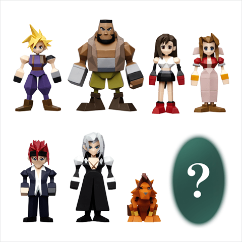 พร้อมส่ง FINAL FANTASY Ⅶ (Polygon Figure/ Pin Badge) กล่องคม2950 เป็นรอย2800
