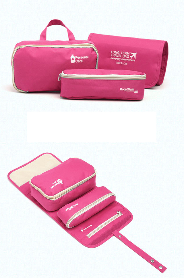 กระเป๋าใส่อุปกรณ์อาบน้ำ คุณภาพดี แขวนได้ ดึงกระเป๋าอีกสองใบแยกใช้ได้