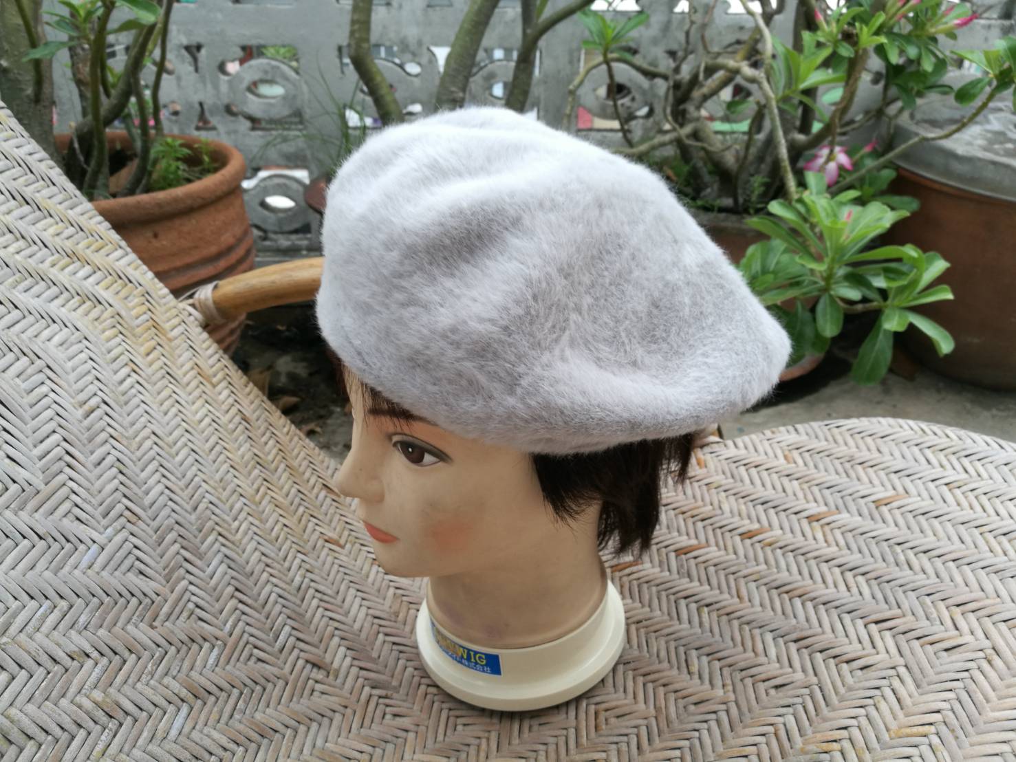 หมวกเบเร่ต์ขนกระต่าย GLOBAL WORK อุ่นติดลบ