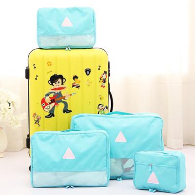 Travel Season กระเป๋าจัดระเบียบเดินทาง 4 ใบ จัดระเบียบเสื้อผ้าในบ้าน กันน้ำ ใส่เสื้อผ้า กันน้ำ มี 5 สีให้เลือก