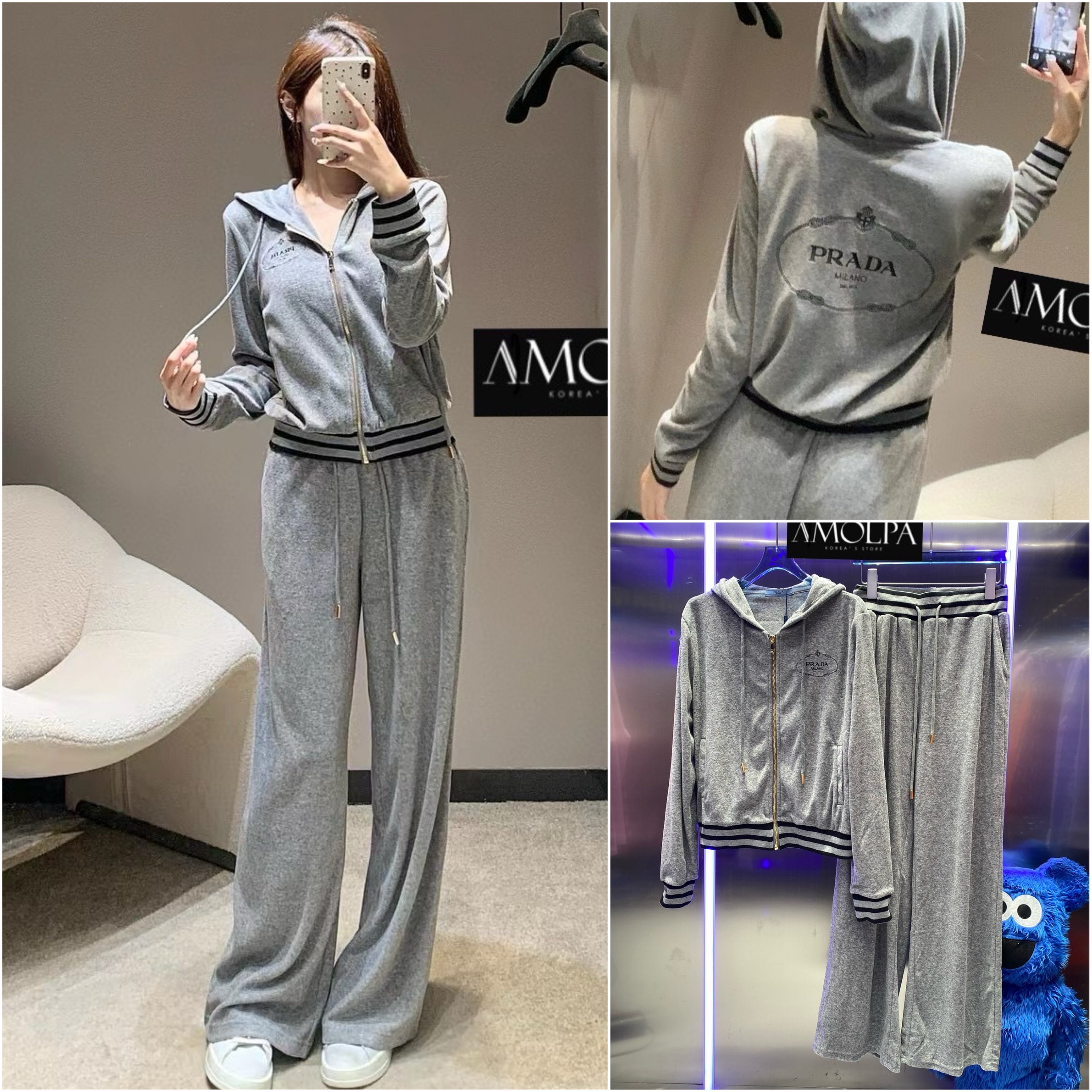 SET JACKET PRADA ผ้าเทพแน่น เด้ง นุ่มมม ผ้าดีมาก เย็นมากๆ ห้ามพลาดเลยน๊า สวยสุดๆ ผ้าแน่นสุดเทพพพ ต้องจัดดด : สินค้าคุณภาพ (พร้อมส่ง)