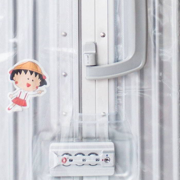 (PVC ใส ขอบผ้าดำ 26") ผ้าคลุมกระเป๋าเดินทาง ขนาด 26 นิ้ว ผลิตจาก PVC ใส กันเปื้อน กันรอย ทนทาน กันน้ำ