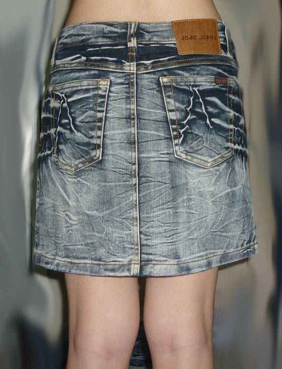 #1กระโปรงยีนส์ฟอกสีมัดย้อม สวยมากๆๆ 30-34-13