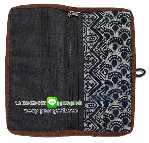 กระเป๋าสตางค์ผ้าชาวเขา กระเป๋าใบยาว