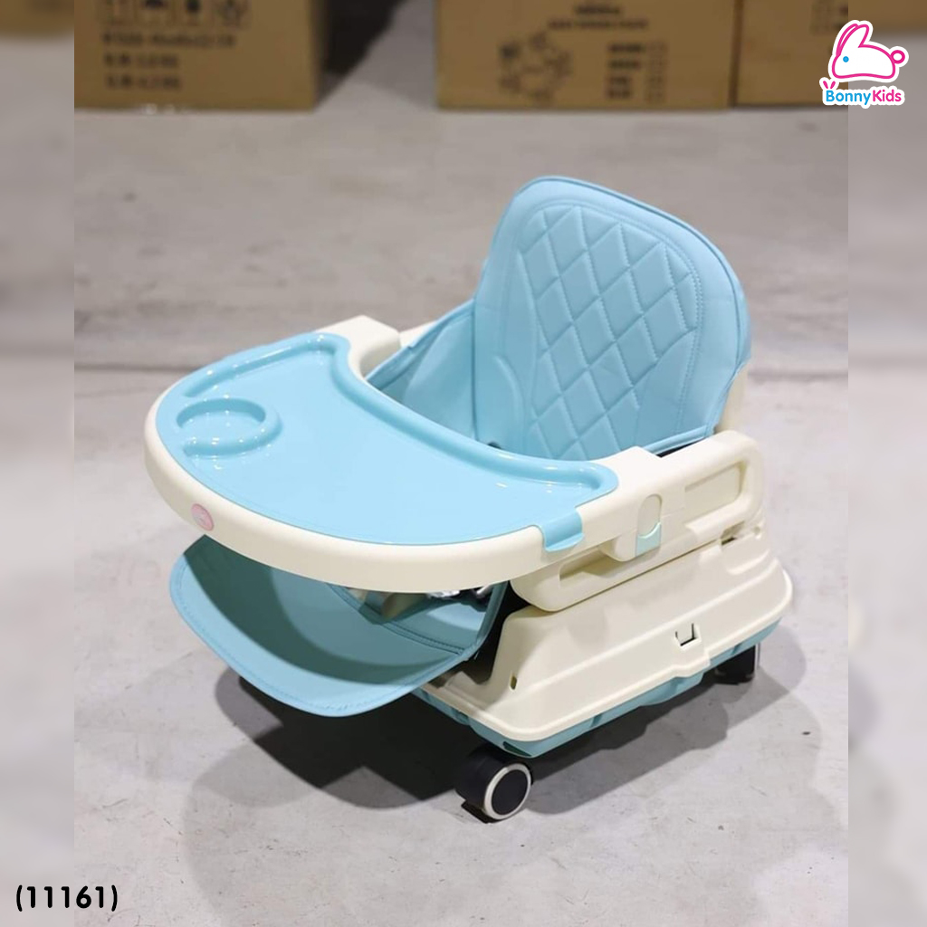 (11161) Baby Chair เก้าอี้ทานเข้าเด็ก 5 in 1 รุ่นใหม่ มีด้ามจับเข็น ปรับรูปแบบการใช้งานได้