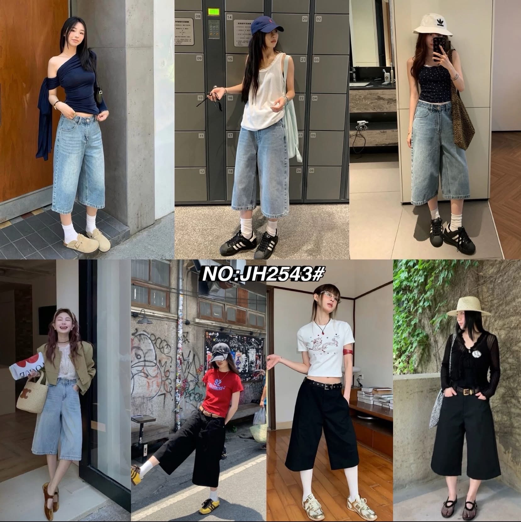 กางเกงยีนส์5ส่วน ทรงมาใหม่คะ ทรงนี้ปีนี้มาแรงมากค่ะ ทรงเรียบๆ ปลายขาเย็บ เอวสูง （ผ้าไม่ยืด ） ใส่สบาย : สินค้าคุณภาพ (พร้อมส่ง)