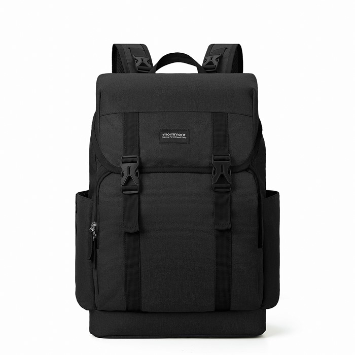 mommore กระเป๋าคุณแม่ กระเป๋าสัมภาระคุณแม่ กระเป๋าแม่ลูกอ่อน ใช้ได้ทั้งคุณแม่ และคุณพ่อ กันน้ำ ทนทาน พร้อมแผ่นรองเปลี่ยนผ้าอ้อม คุณภาพสูง คล้องรถเข็น เหมาะกับการเดินทางมาก (ฺฺBlack)