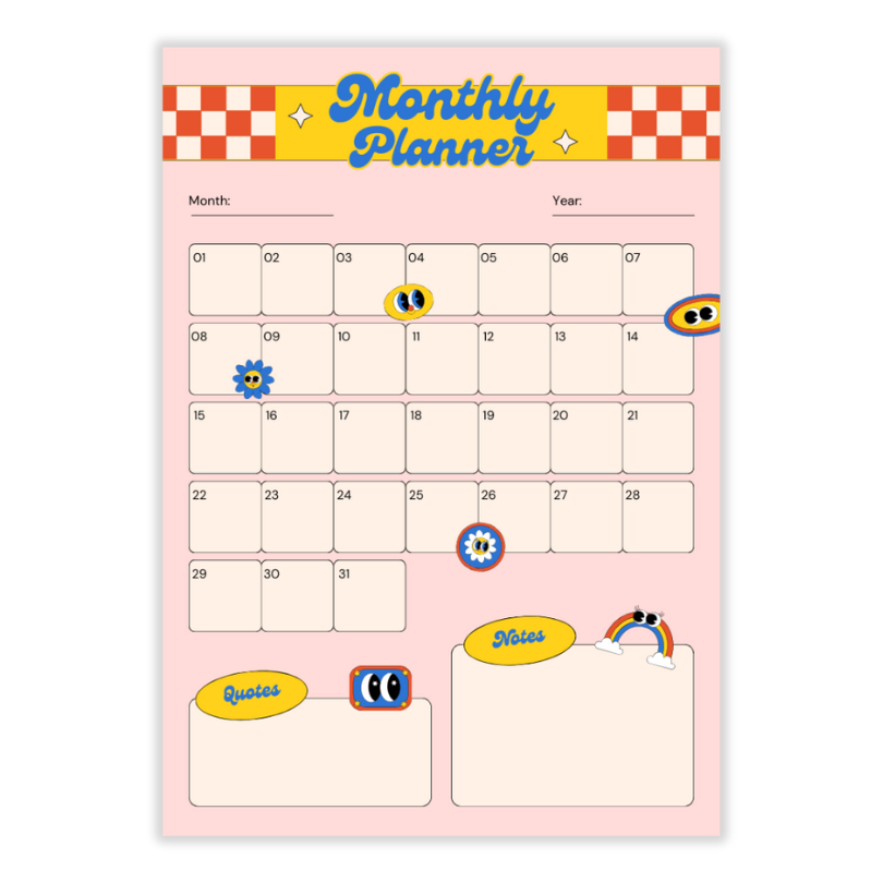 Planner ติดผนัง ติดตู้เย็น ขนาด A4 เคลือบแข็ง PVC