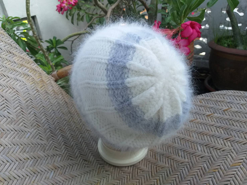 หมวกเฟอร์กระต่ายแท้ นุ่มมาก อุ่นมาก