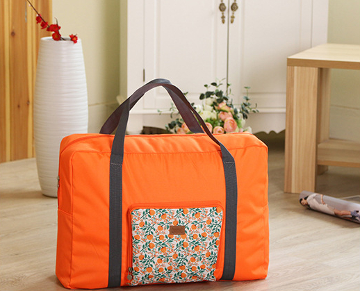 DINIWELL กระเป๋าเดินทางพับเก็บได้ ลายดอกไม้ เสียบกระเป๋าเดินทางได้ ผ้าเนื้อหนา ใหญ่ จุ ช่องเสียบใหญ่ มี 4 สี 4 ลาย ให้เลือก ผลิตจากโพลีเอสเตอร์คุณภาพดี