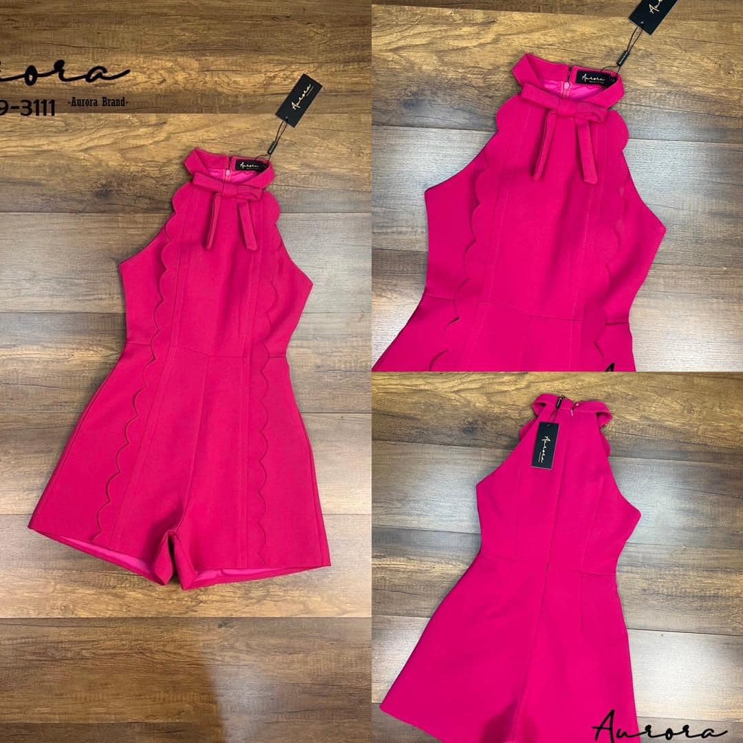 จั้มสูทกางเกงขาสั้น สีสดใสสวยสุดจึ้ง สวยหรูหรา สินค้าคุณภาพ (พร้อมส่ง)