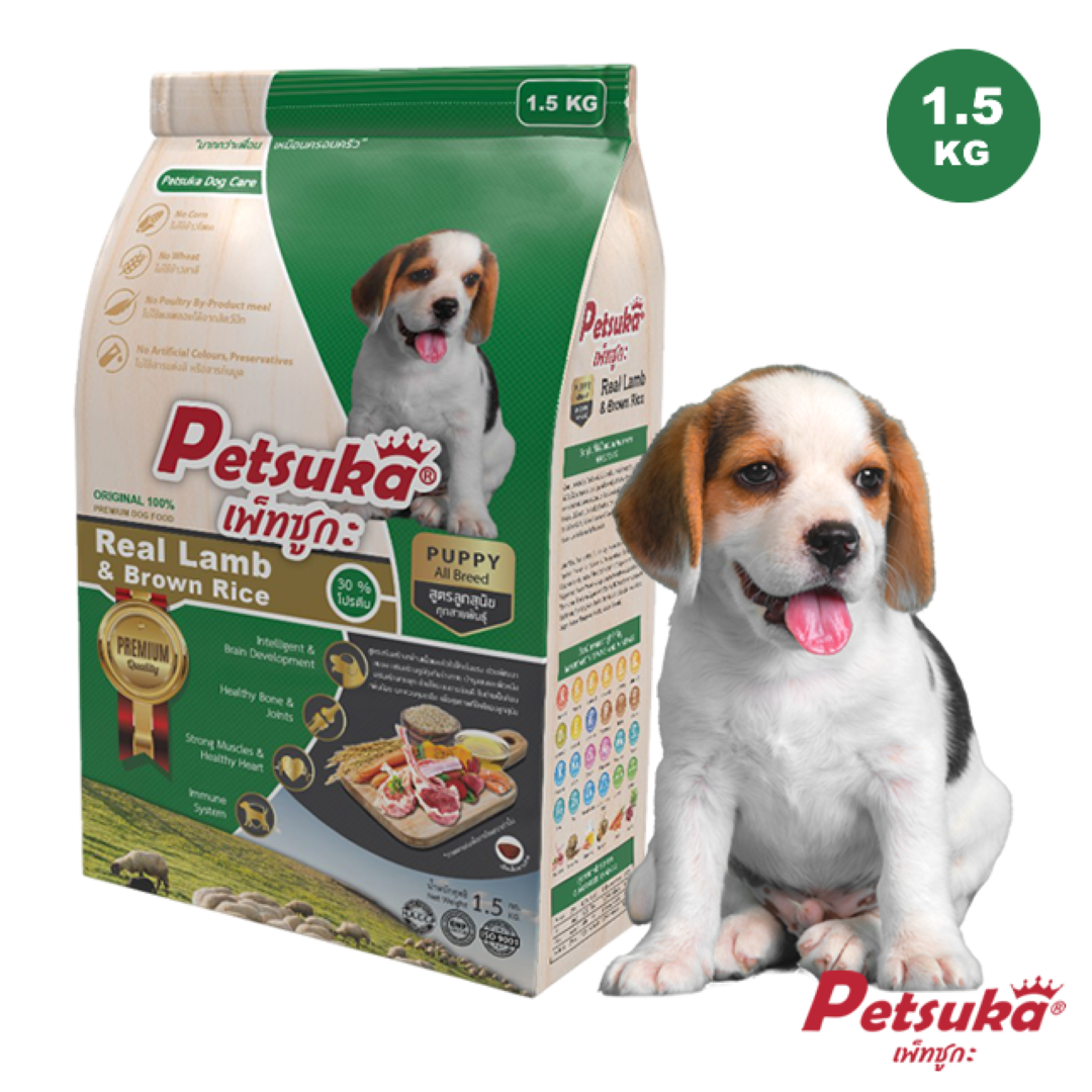อาหารสุนัข เพ็ทซูกะพรีเมี่ยม สูตรลูกสุนัข (ทุกสายพันธุ์) 1.5 KG
