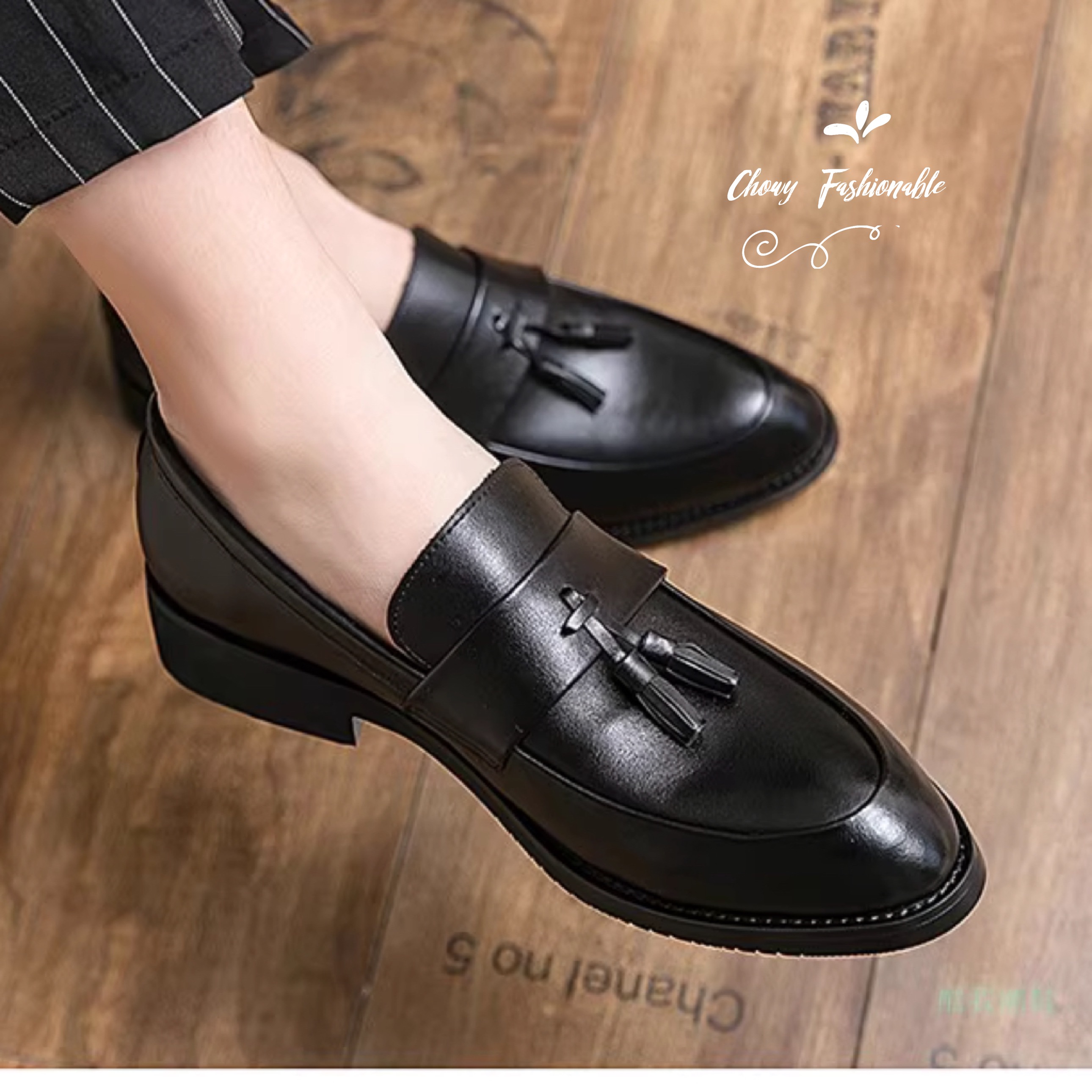 Chowy รองเท้าโลฟเฟอร์ ไซส์ 45 คัชชูส้นแบนไซส์ใหญ่ Loafer Flat Shoes KR1213