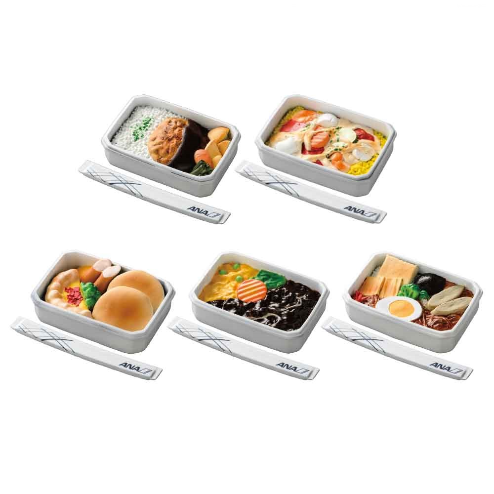 กาชาปองโมเดลอาหารบนเครื่องบิน ANA International Economy Class In-Flight Meal Figure Collection