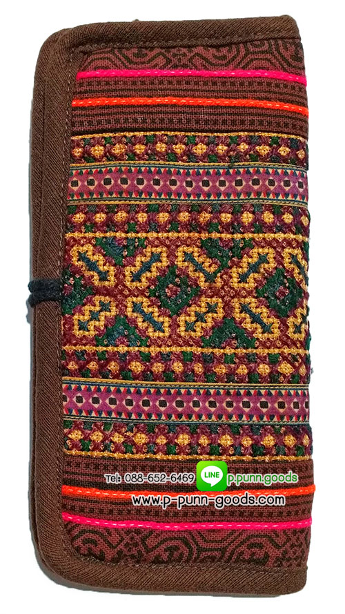 กระเป๋าสตางค์ผ้าชาวเขา กระเป๋าใบยาว