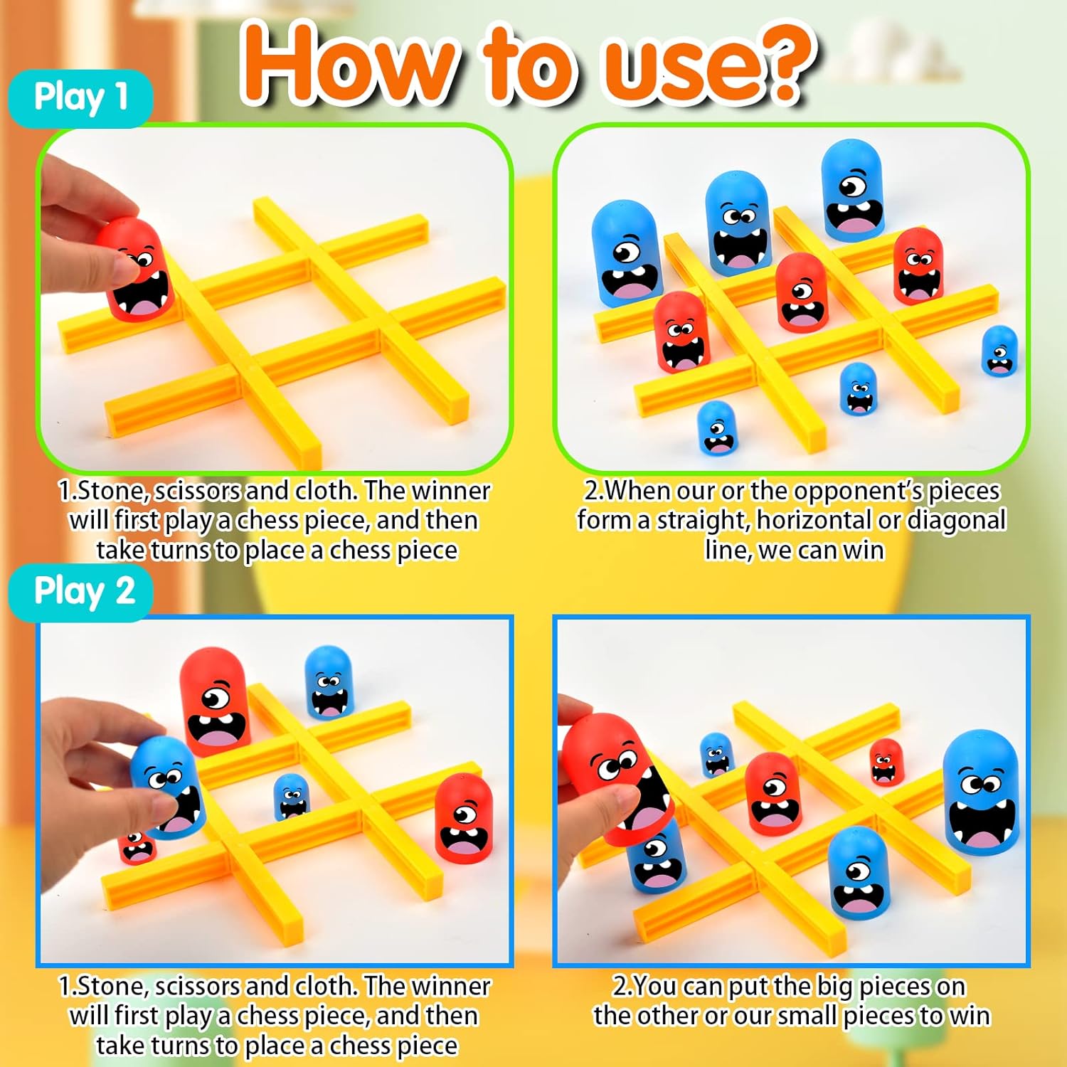 Tic Tac Toe เกม XO แบบวางซ้อนทับตัวเล็กได้