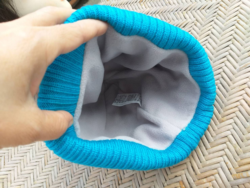 หมวกไหมพรมบุผ้าฟลีซหนา phenix อุ่นถึงติดลบ