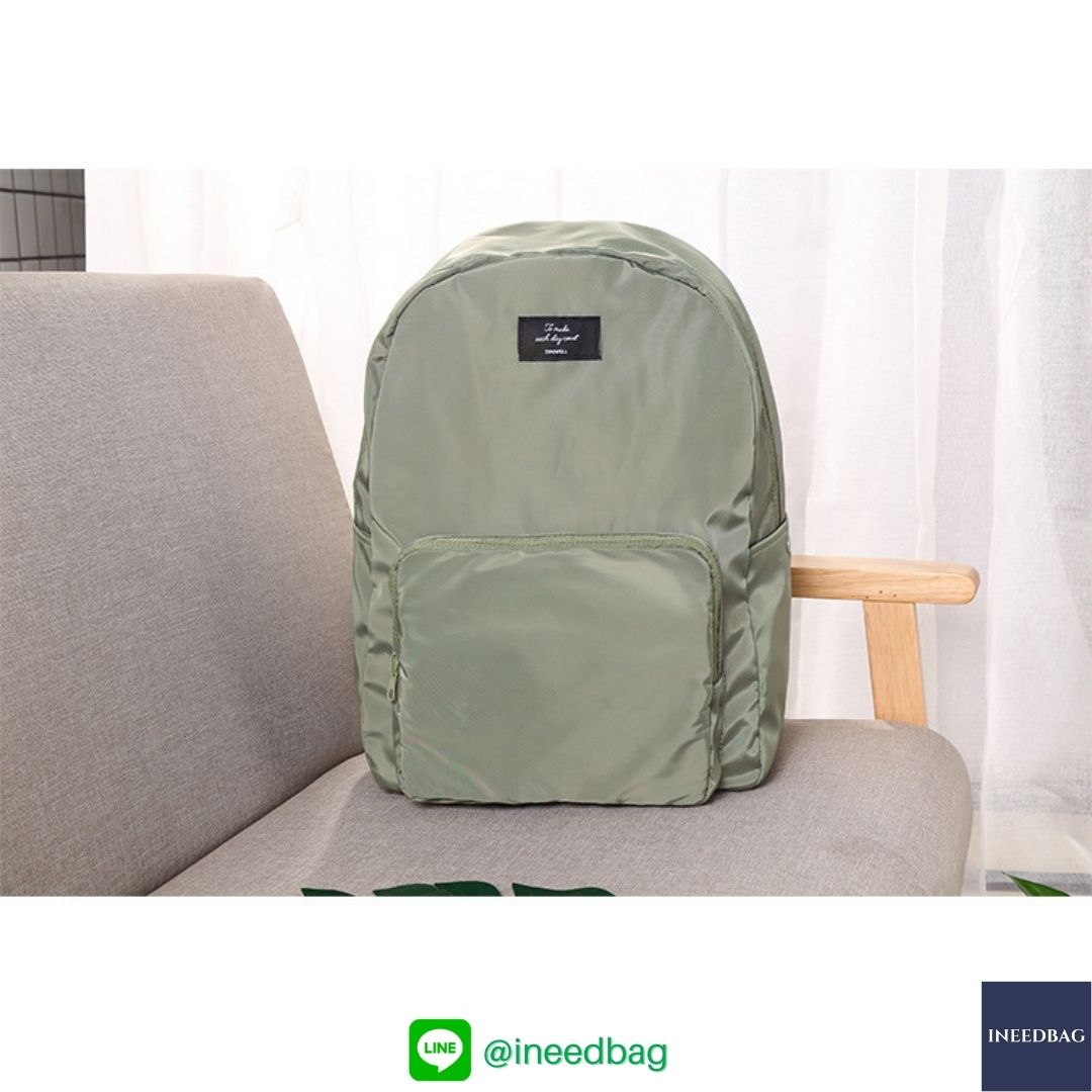 DINIWELL กระเป๋าเป้พับได้ กระเป๋าพับได้ กันน้ำ น้ำหนักเบา ใช้ได้ทุกโอกาส มี 4 สีให้เลือก (DINIWELL Foldable Travel Backpack Unisex Lightweight Portable School Backpack Laptop Bag Casual Water Resistant)