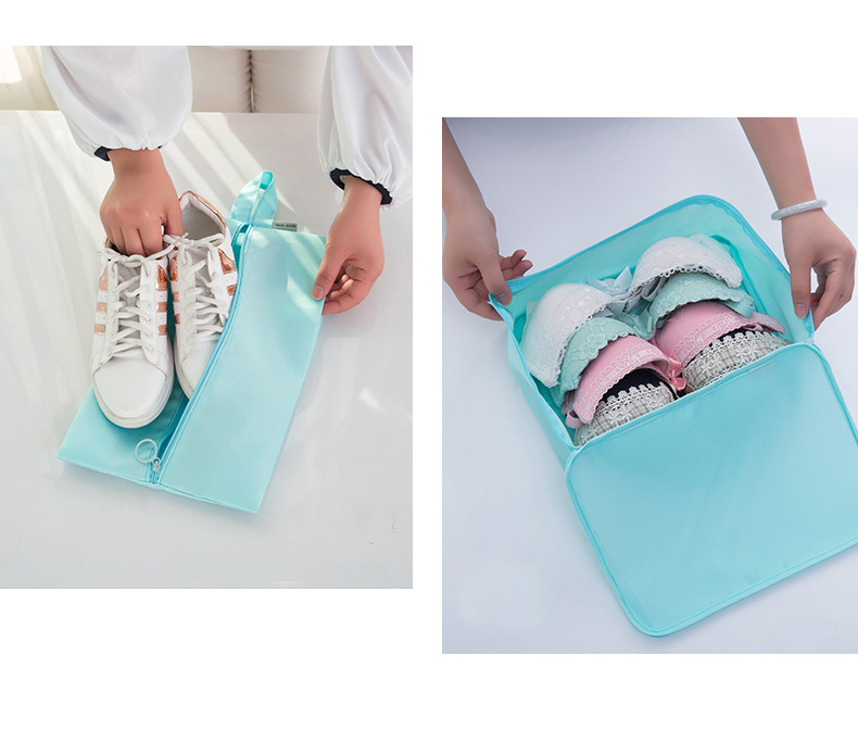 Travel Season กระเป๋าจัดระเบียบเดินทาง 8 ชิ้น สุดคุ้ม จัดกระเป๋าเดินทาง ท่องเที่ยว ใส่เสื้อผ้า ชุดชั้นใน รองเท้า พกพาสะดวก มีให้เลือกถึง 11 ลายสวยงาม