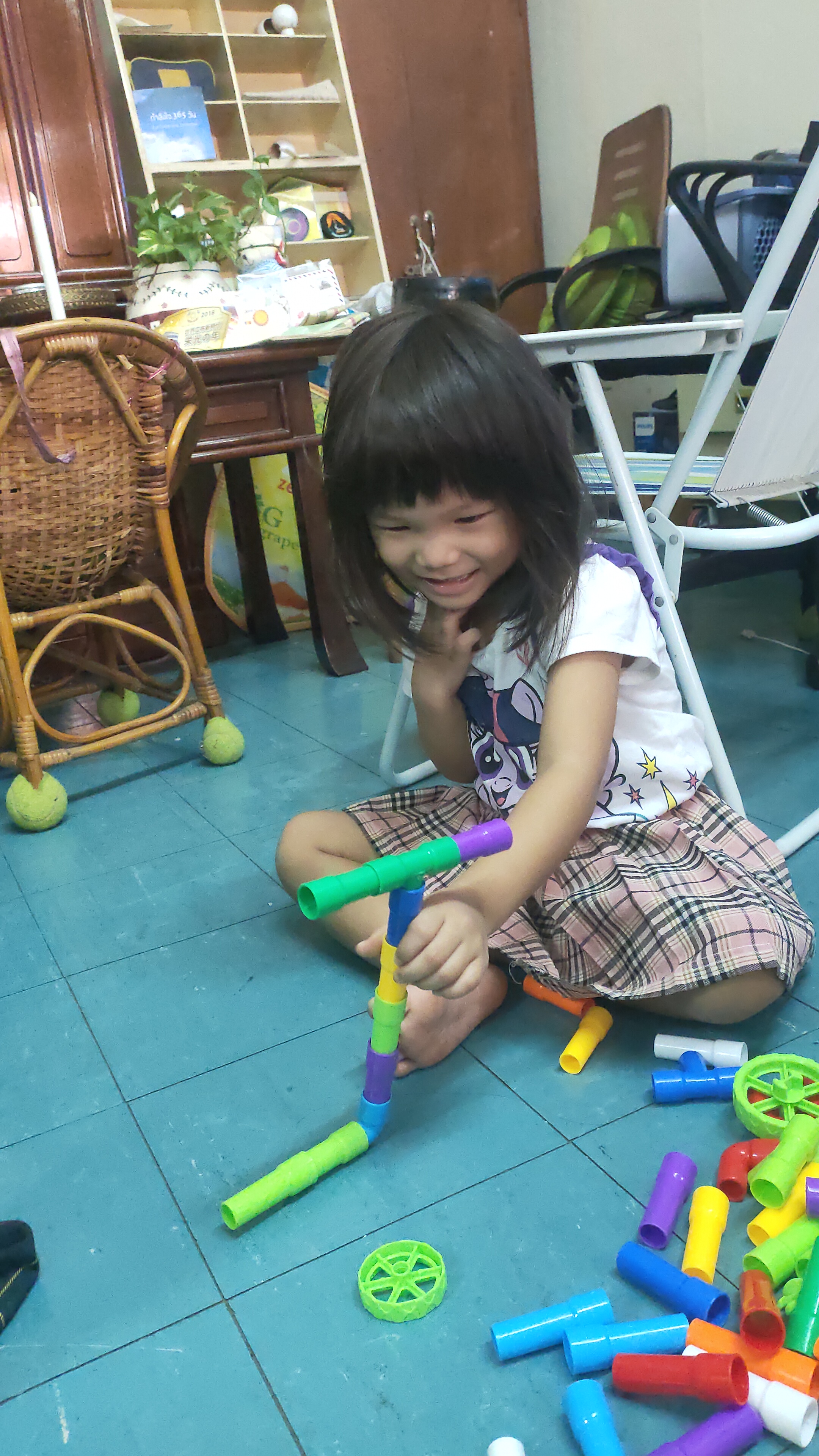 ตัวต่อท่อ 🤩ของเล่นปลายเปิด ถุงใหญ่ 500 กรัม มีล้อ สำหรับเด็กเล็ก ชิ้นใหญ่เหมาะมือ