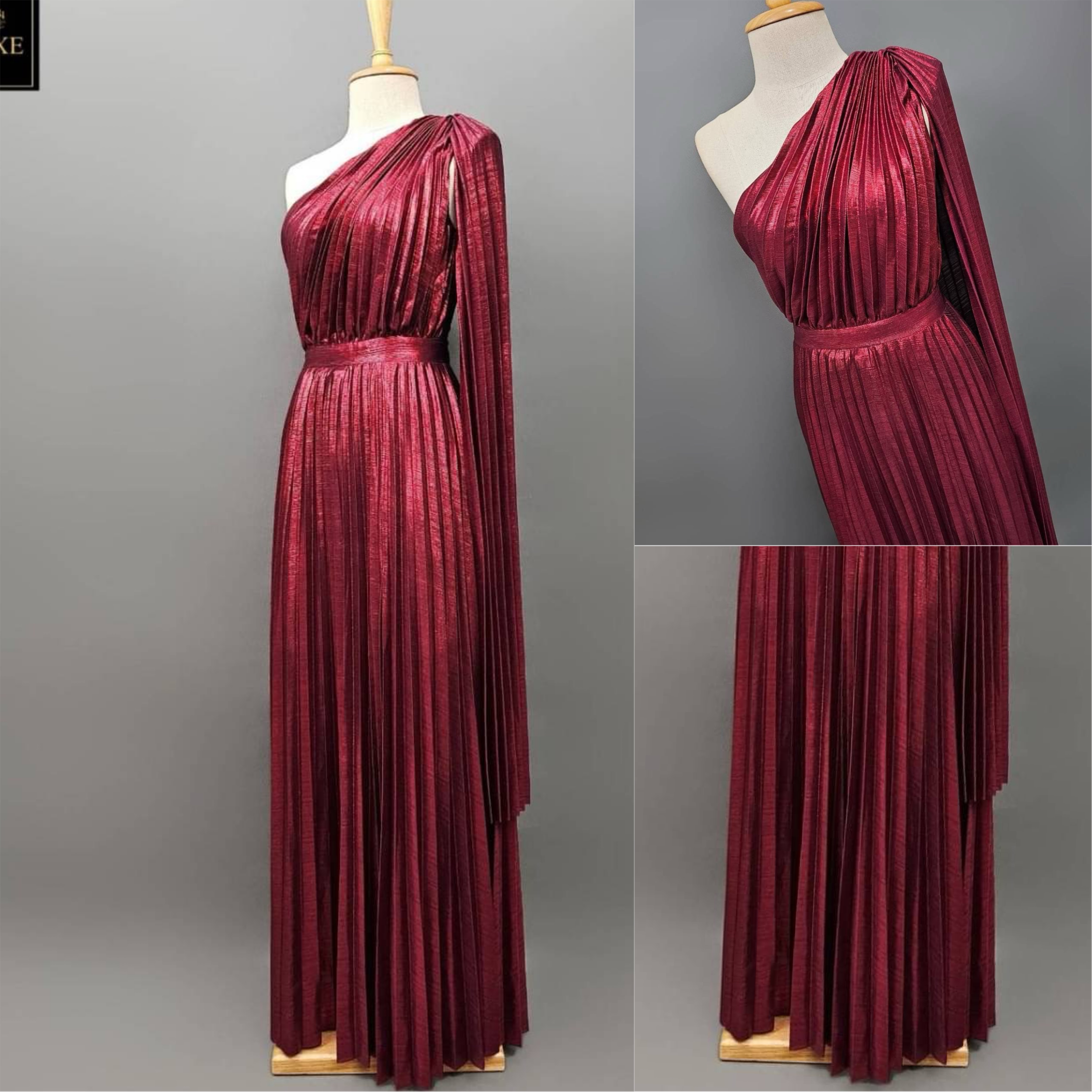 แม็กซี่เดรสเสื้อไหล่เดียวแขนยาว ดีเทล ผ่าแขนเสื้อด้านใน ทำจากผ้าสแปนเด็กซ์ สีเม็ททัลลิค เนื้อนุ่มยืดหยุ่น อัดพลีททั้งตัว มีซิปซ่อนและซับในอย่างดีค่ะ ใส่สบาย : สินค้าคุณภาพ (พร้อมส่ง)