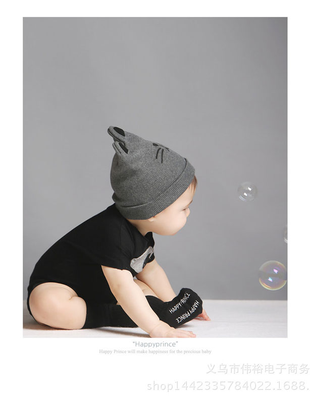 หมวกกันหนาวเด็กเล็ก หมวกเด็กสีแดงรูปแมว เท่ๆ สำหรับเด็กเล็กวัย 3-36 เดือน