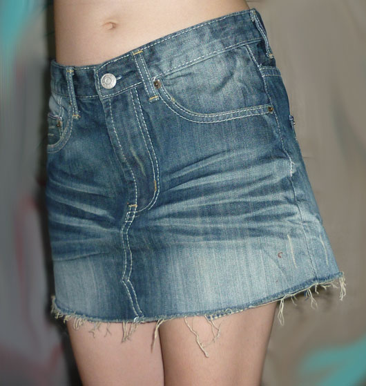 กระโปรงยีนส์ฟอกซีดชายลุ่ย สวยเซอร์ๆ 30-36-11.5