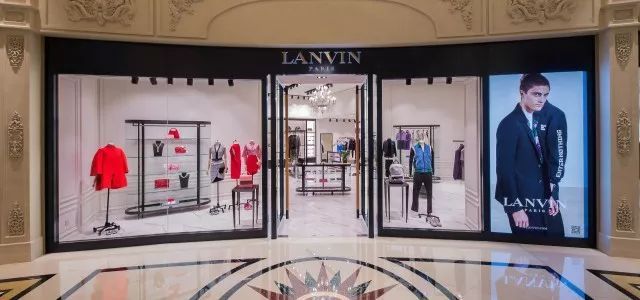 ผ้าพันคอไหมพรม LANVIN สีชมพู