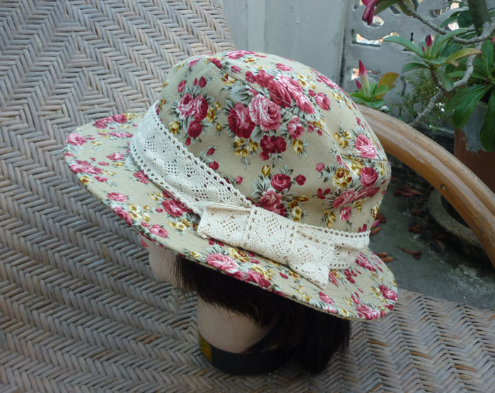 หมวกปานามา ลายดอก สวยแจ่มปังสุดๆ (ของใหม่)
