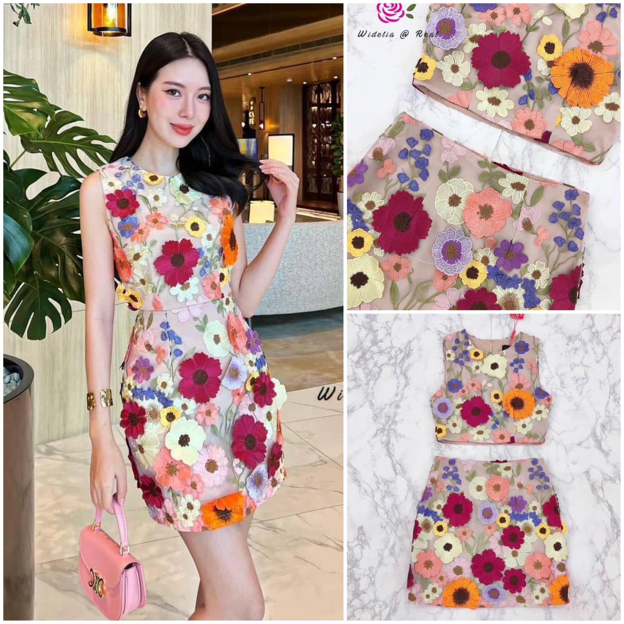 Set :: เซ็ทเสื้อแขนกุดตัวสั้นทรงสวยสุดเฟียส ซิปหลัง แพทเทิ้ลสวยเป๊ะ มาเข้าชุดกับกระโปรงตัวสั้นทรงสวย มีชับในเป็นกางเกงใส่ไปไม่โป๊ะ ใส่สบาย สินค้าคุณภาพ (พร้อมส่ง)