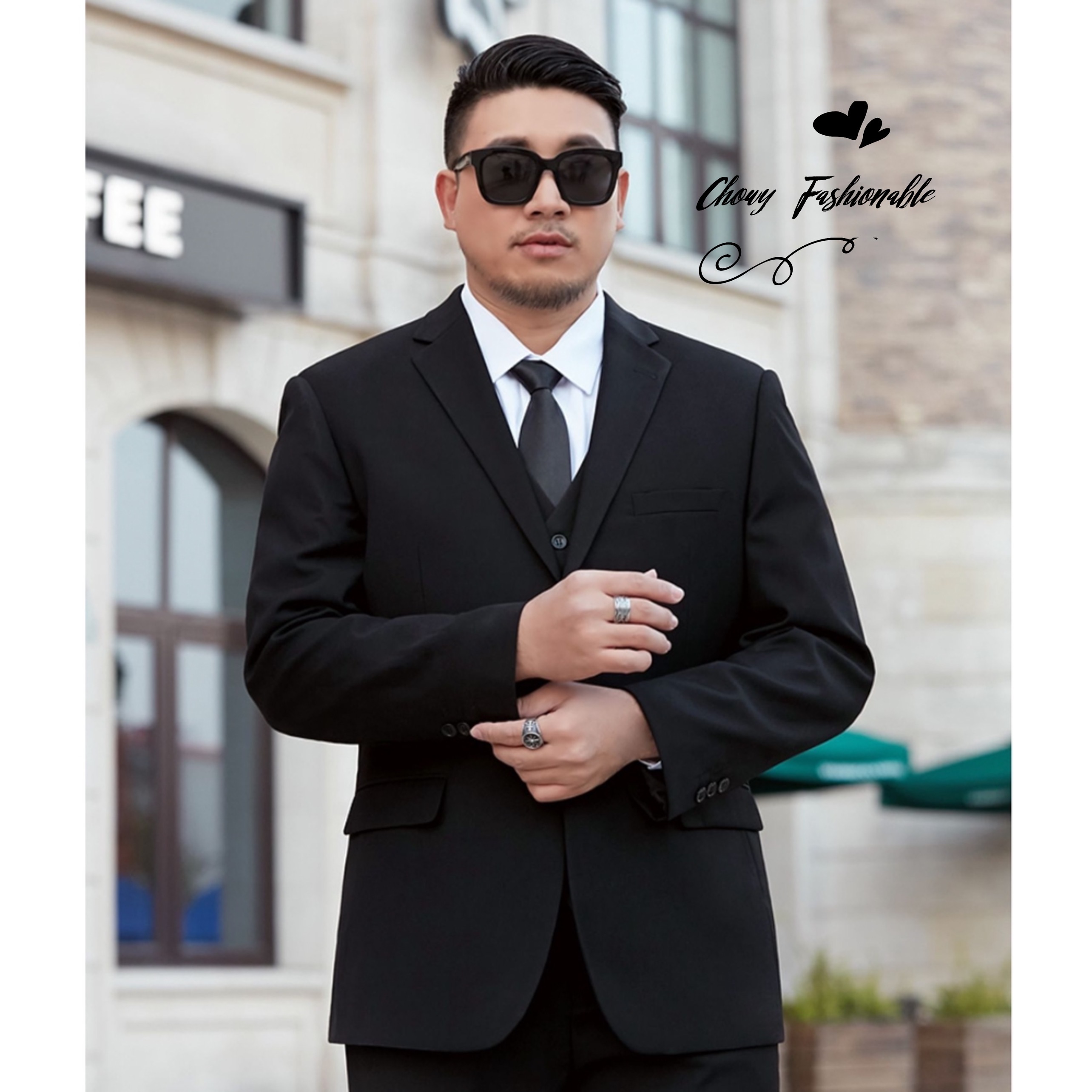 ชุดสูทผู้ชาย 3XL-10XL รอบอก 44-60 นิ้ว เสื้อสูทไซส์ใหญ่ สูทผู้ชายไซส์ใหญ่ กางเกงขายาว เอว 40-50 นิ้ว กางเกงสูทผู้ชาย FF0252