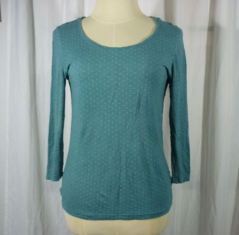เสื้อฮีทเทคหญิง เขียวจุดขาว FIBER HEAT Sz L