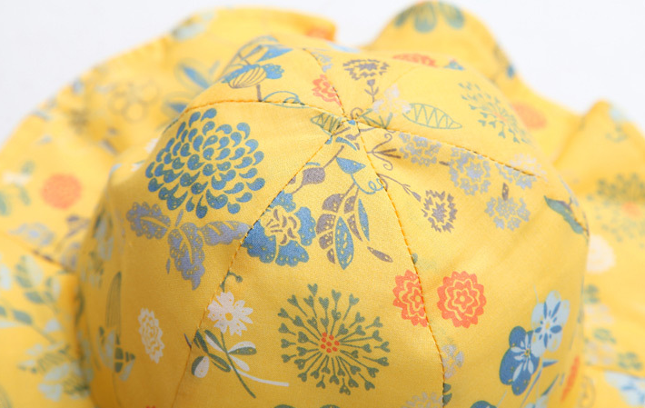 หมวกปีกเด็กอ่อนหญิง 6-24 เดือน ลายดอกไม้น่ารัก