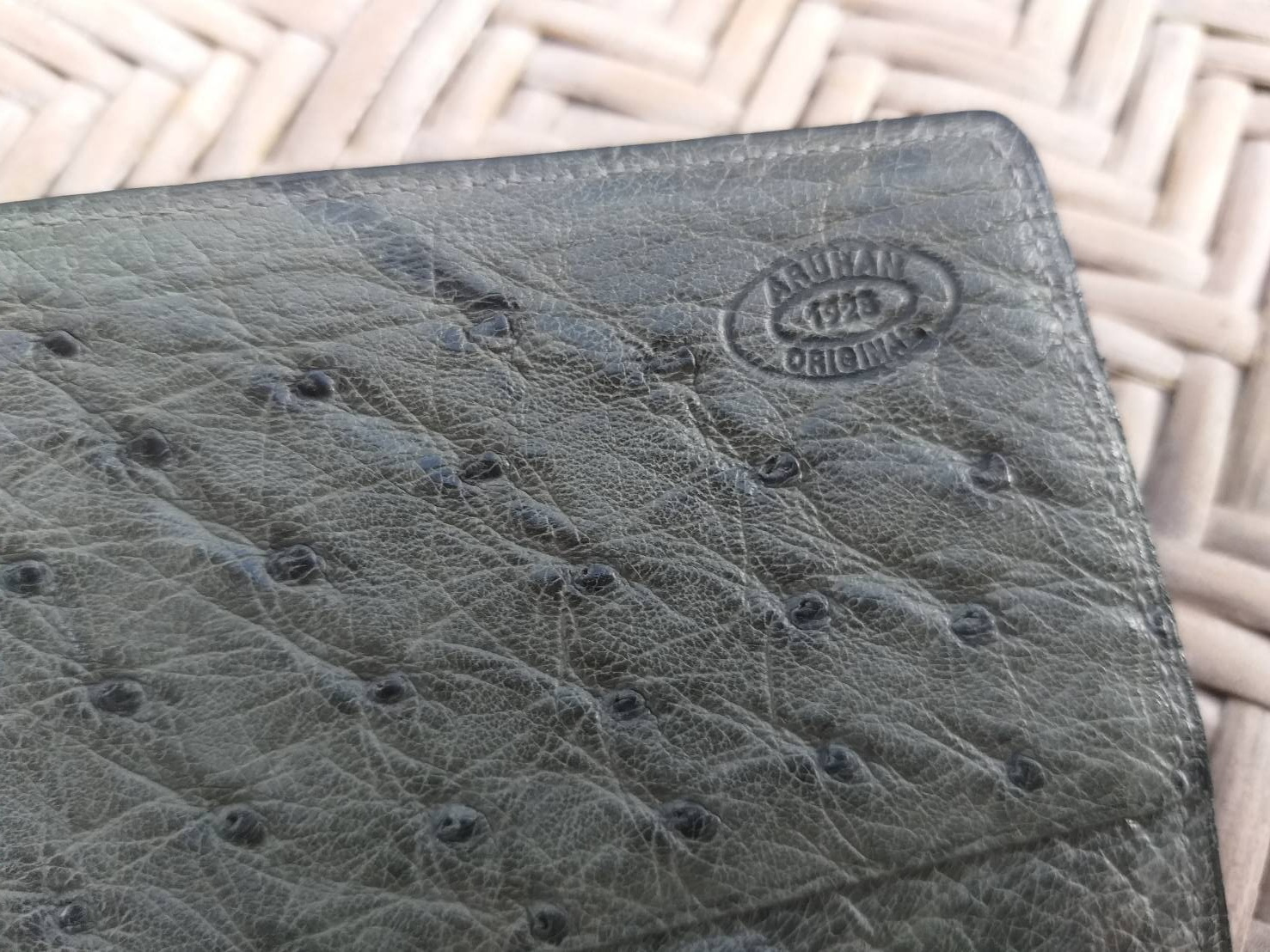 กระเป๋าสตางค์ หนังนกกระจอกเทศแท้