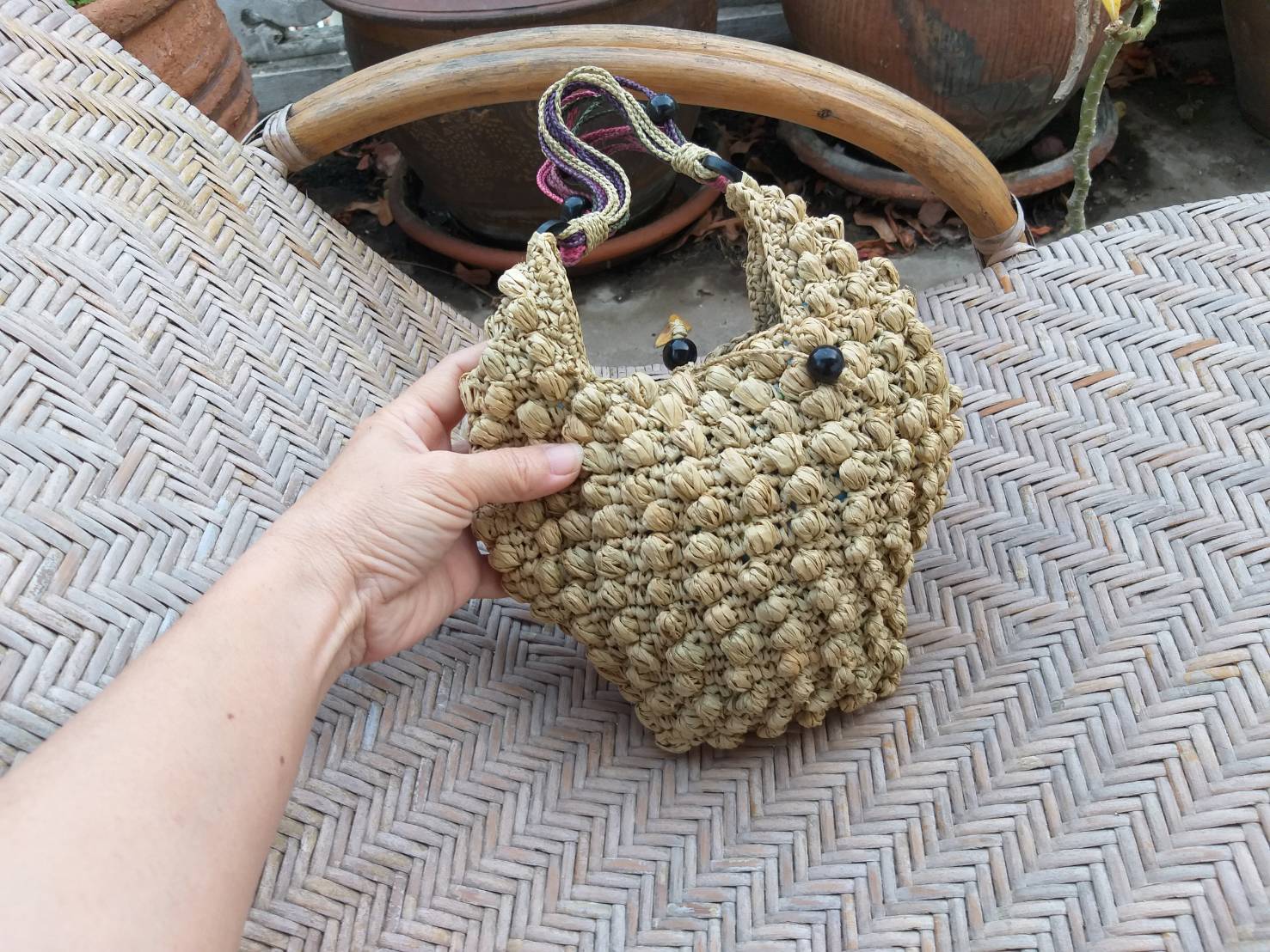 กระเป๋าเชือกราฟเฟีย จากมาดากัสการ์ (ของใหม่)