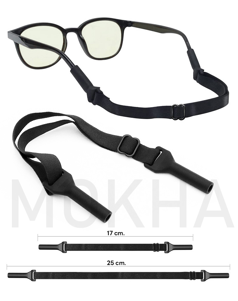 MOKHA สายคล้องแว่น สายแว่นตา สายผ้ายืด (Glasses Elastic Band) ปรับความยาวได้