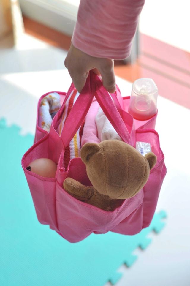 กระเป๋าช่องจัดระเบียบ แบ่งของใช้เด็ก แขวนรถเข็นคันเล็กได้