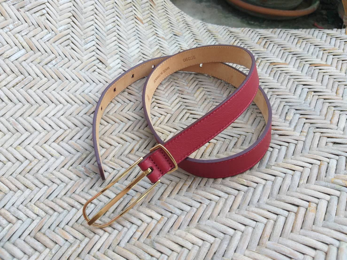 เข็มขัดหนัง MAISON BOINET Made in FRANCE