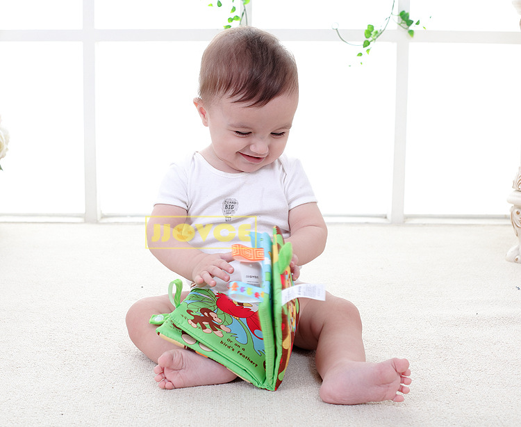 หนังสือนิทานผ้าภาษาอังกฤษริบบิ้นเสริมพัฒนาการเด็ก ชุดสัตว์น้อยแสนรัก JJOVCE