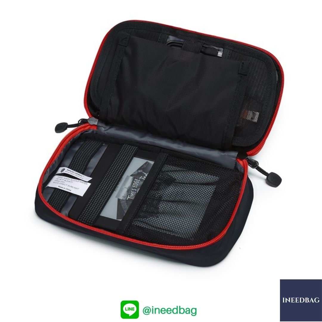 ฺBagsmart กระเป๋าจัดระเบียบอิเล็กทรอนิกส์ กระเป๋าใส่สายชาร์จ กระเป๋าใส่ฮาร์ดดิสก์ กระเป๋าใส่อุปกรณ์ไอที มีสองชั้น ช่องเยอะพิเศษ มีหูหิ้วพกพาสะดวก (ดำ-แดง)