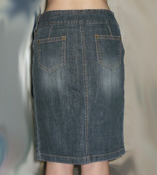 #1กระโปรงยีนส์เรียบหรูของ Uniqlo จากญี่ปุ่น 29-34-19.5