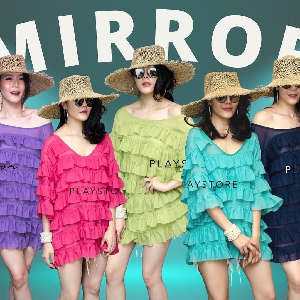 เสื้อน้องขนมชั้น..ตัวยาวคลุมสะโพก ดีเทลเก๋จัดเต็ม งานทำยาก..เปลืองผ้าเยอะ!! ดีไซน์แต่งเลเยอร์ระบายๆ : สินค้าคุณภาพ (พร้อมส่ง)