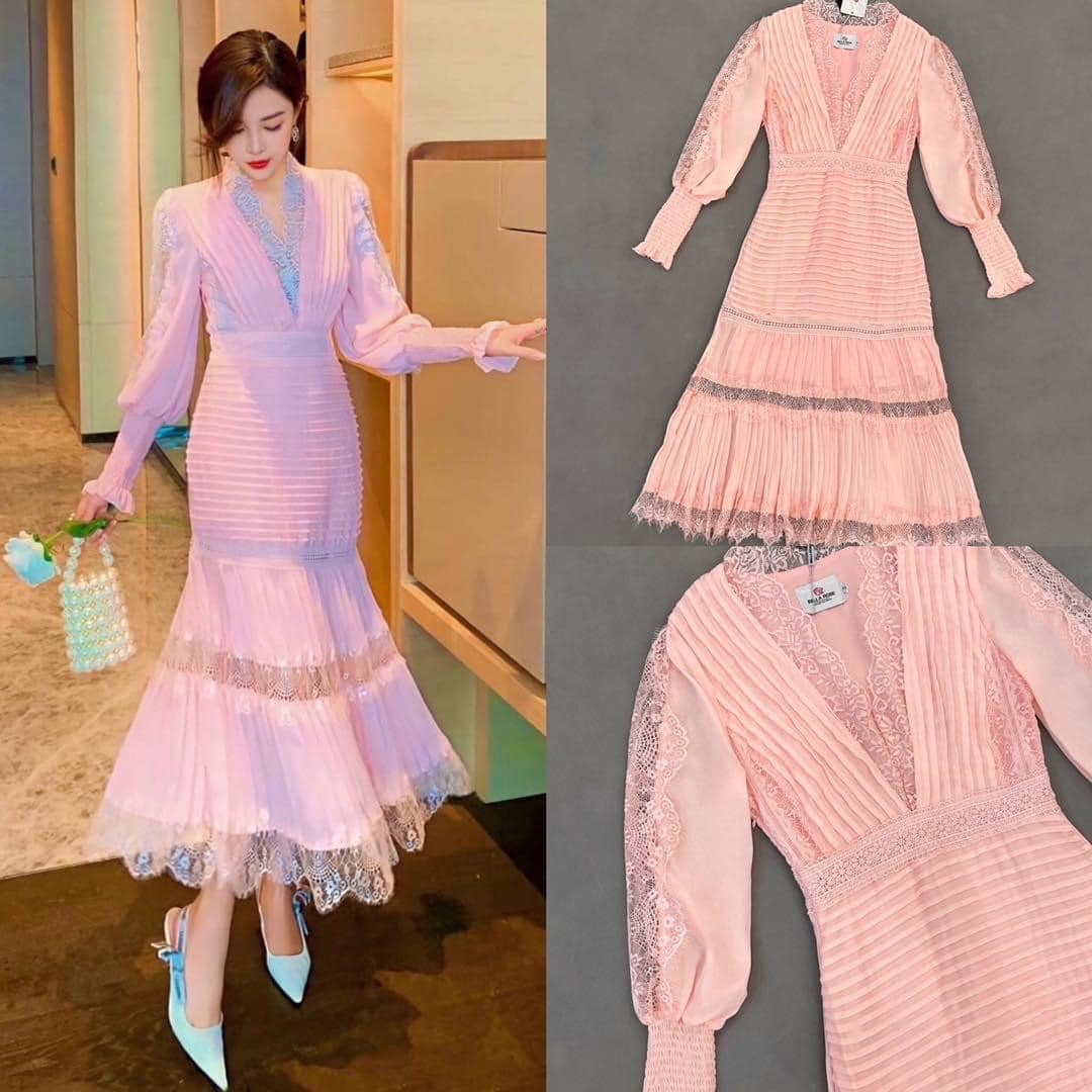 เดรสผ้าชีฟอง เนื้อนิ่มสวย ความยาวกำลังดี ดีเทลชุดคือ เกินบรรยาย มีทั้งลูกไม้ มีทั้งผ้าพรีท สวย ตามแบบเป้ะ ช่วงตัวคือพลางหุ่นได้ทุกมุม 👍🏻 สินค้าคุณภาพ (พร้อมส่ง)