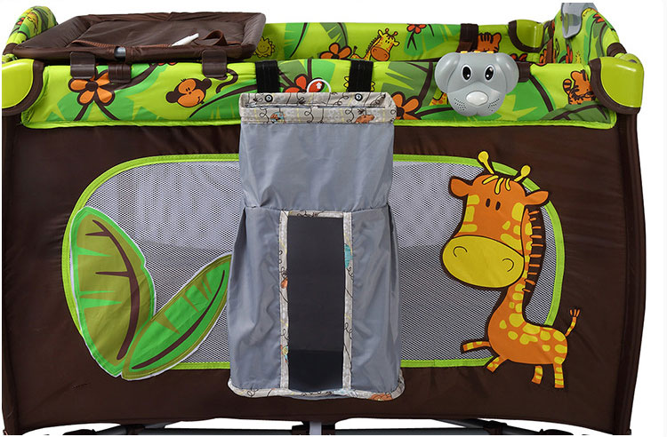 เปลนอนเด็ก Playpen เพเพล ลายยีราฟ พร้อมโมบายและถุงใส่ผ้าอ้อม