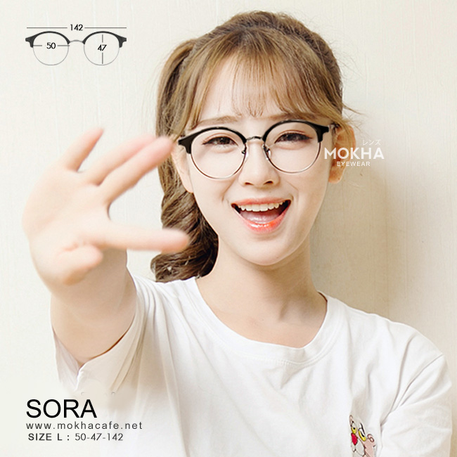 [pre-order] แว่นกันแดด SORA แว่นตาวินเทจ กรอบโลหะ กว้าง142 มม. H47