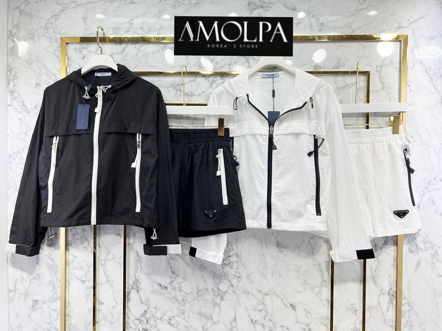 SET JACKET PRADA งาน Hiend เนื้อผ้าดีม๊าก ผ้าใส่สบายมากกกก ห้ามพลาดเลยนะคะ ใส่สบายสุดๆ : สินค้าคุณภาพ (พร้อมส่ง)