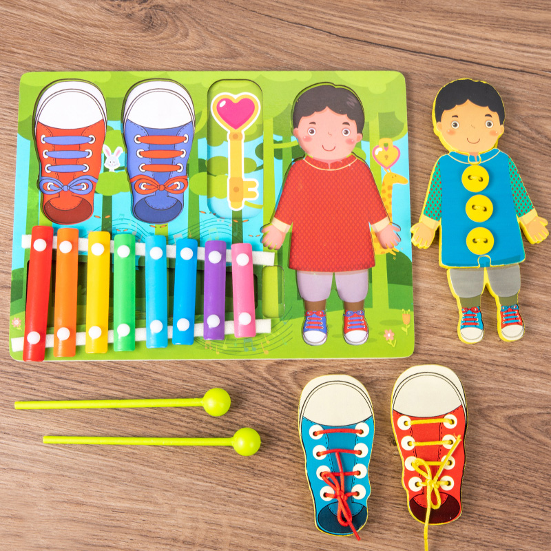 ของเล่นไม้ กระดานกิจกรรมเด็ก Busy Board Activities Toy