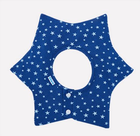 ผ้ากันเปื้อนเด็กซับน้ำลาย หมุนได้รอบคอ 360 องศา Cotton 100% หนา 2 ชั้น มีกระดุมถอดง่าย สำหรับเด็กวัย 0-2 ปี