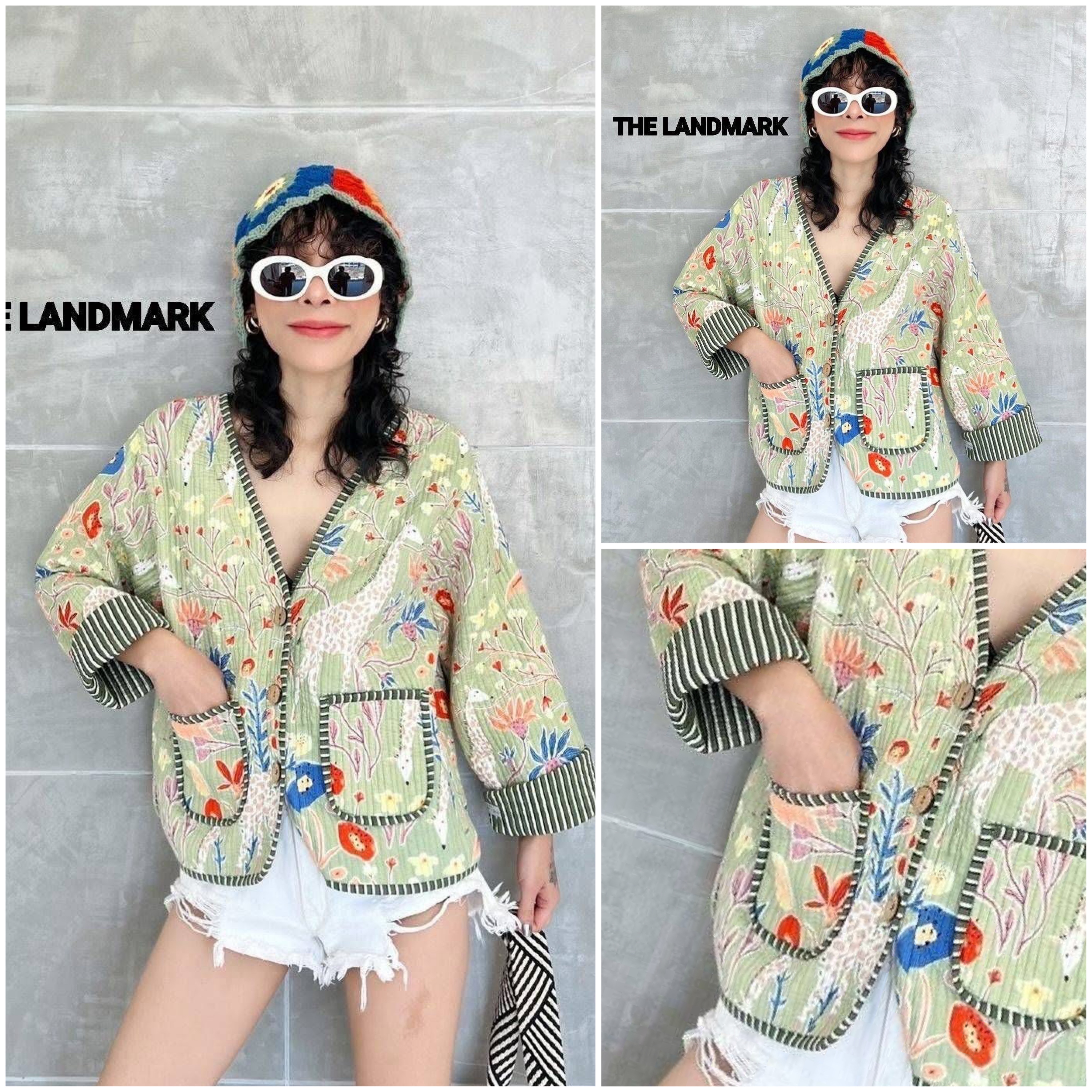 เสื้อคลุมPatchwork ผ้าคอทตอลอินเดียบุนวม เสื้อคลุมกันหนาว ใส่สบาย : สินค้าคุณภาพ (พร้อมส่ง)